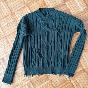 PINKO distressed cable knit sweater